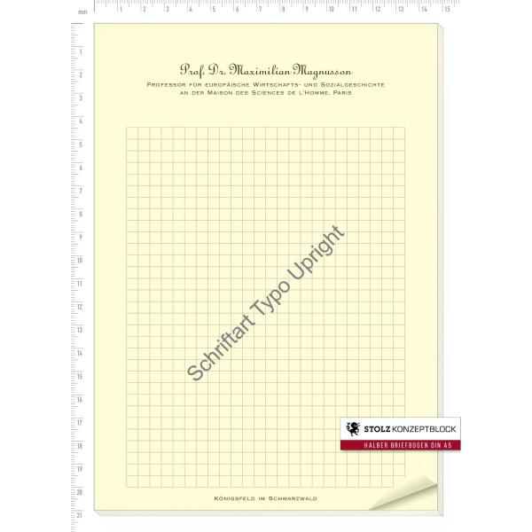 STOLZ Konzeptblock A5 kariert (Typo Upright)